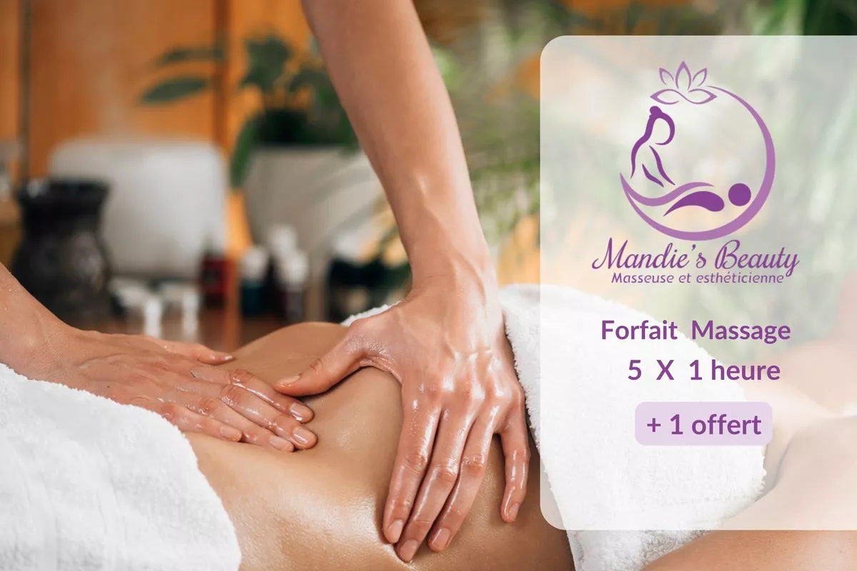 Forfait 5 massages au choix 1h + 1 offert 