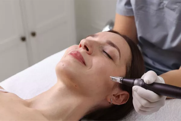 Soin Microneedling AXION® Mesoestetic® + exosomes rides ou acné + LED