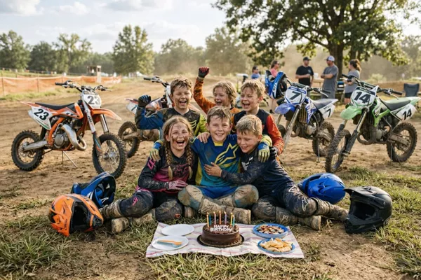 Formule anniversaire moto enfant ou adulte  — forfait 5 participants (1h)
