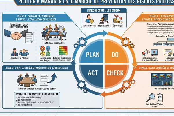 Formation : PILOTER &MANAGER LA DEMARCHE DE PREVENTION DES RISQUES PROFESSIONNELS DANS SON ENTREPRISE