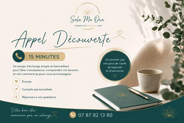 Appel Découverte offert 15 minutes
