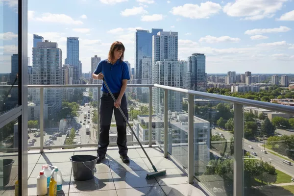 Nettoyage de terrasses et balcons