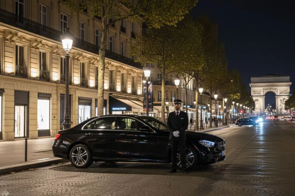 Circuit Paris by Night avec chauffeur VIP – Champs-Élysées, Tour Eiffel, Pont Alexandre III