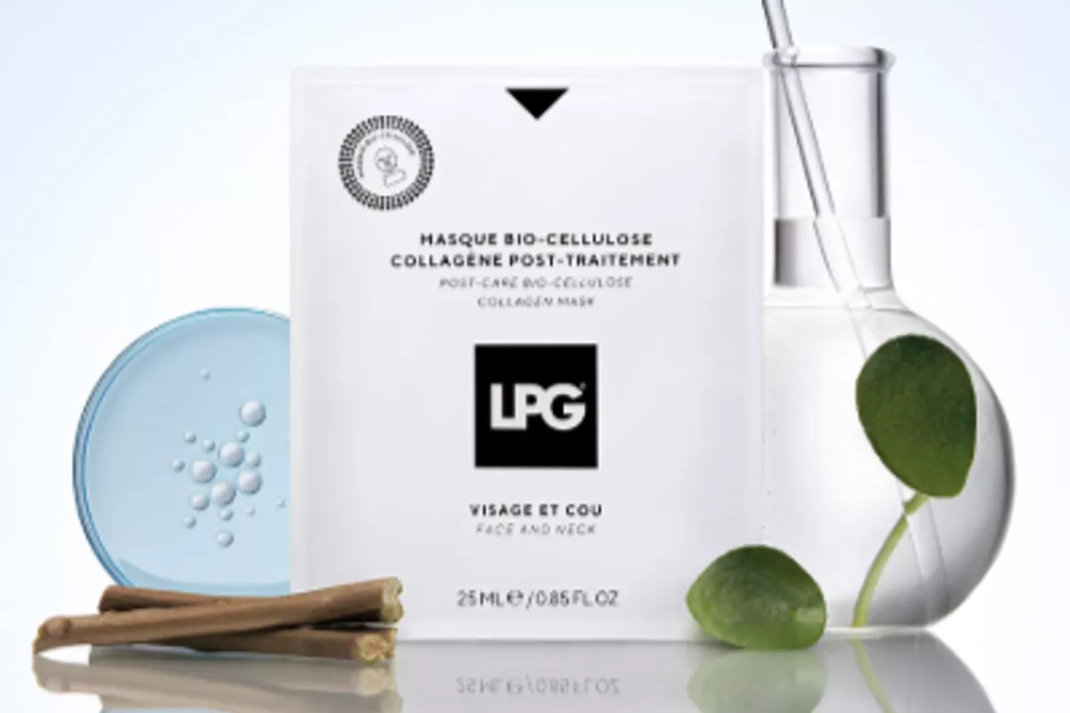 Application du Masque bio-cellulose collagène LPG en cabine - 20 min. de temps de pose du masque collagène LPG + 10 min. de soin manuel