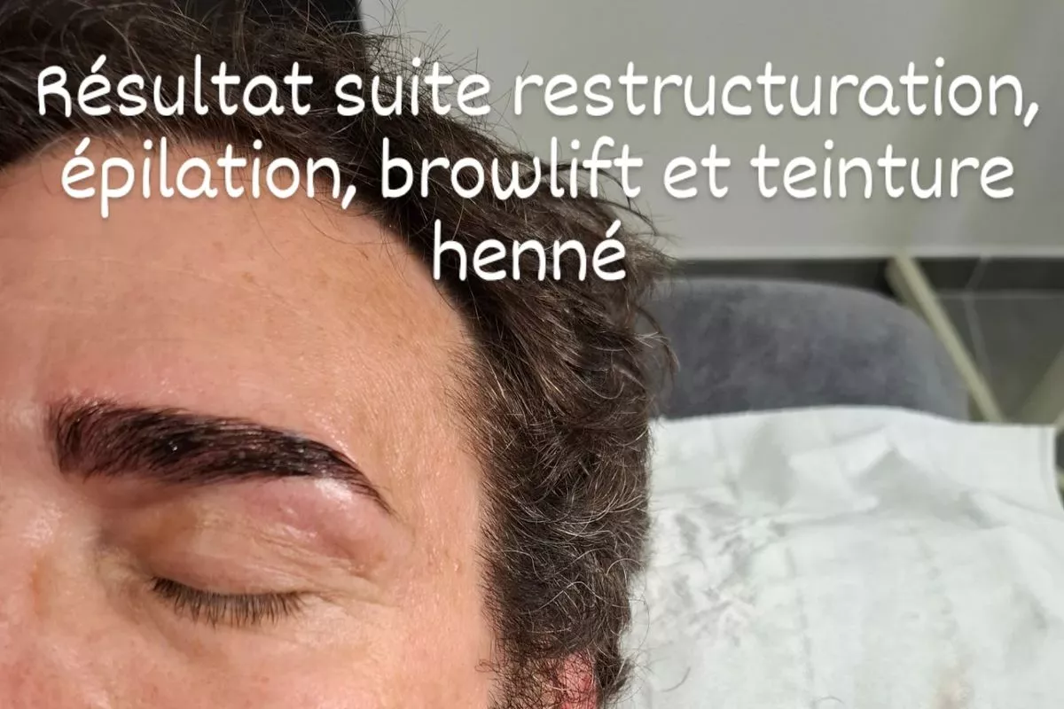 Restructuration des sourcils, épilation et Teinture au henné