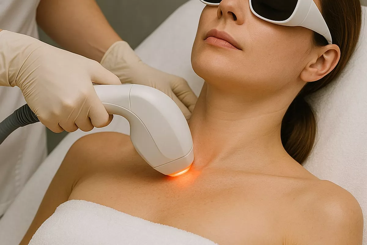 Photo-rajeunissement de visage +cou+ décolleté au laser diode