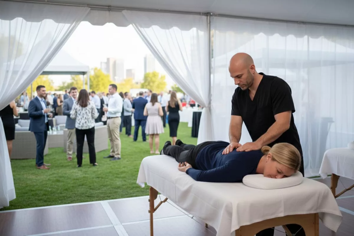 Massage habillé allongé – Entreprises & événements - 6h