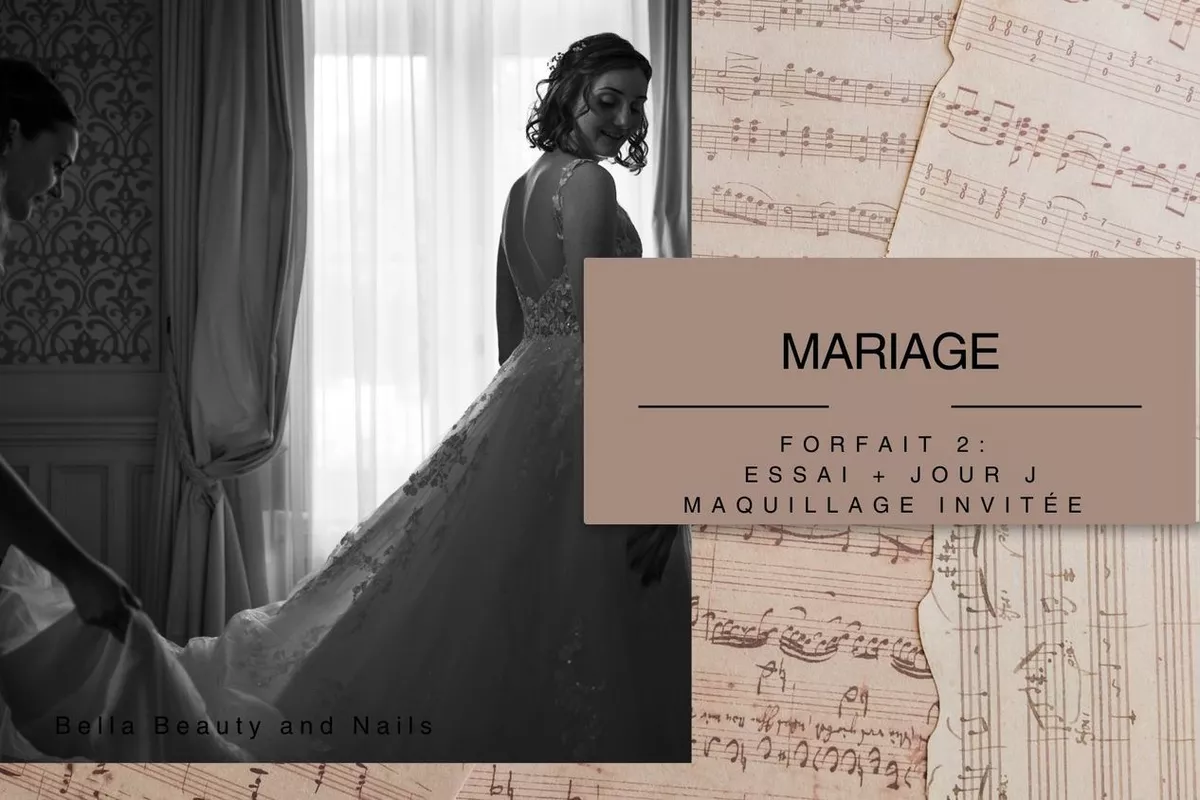 Forfait Mariage 2 (essai + maquillage jour J + tarifs réduits maquillage invité)