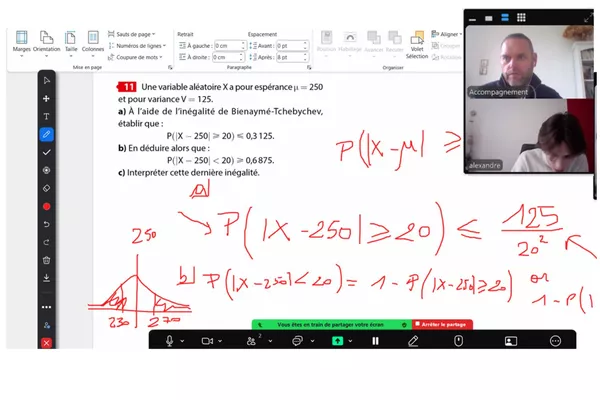 Abonnement suivi Maths 2 visio par semaine