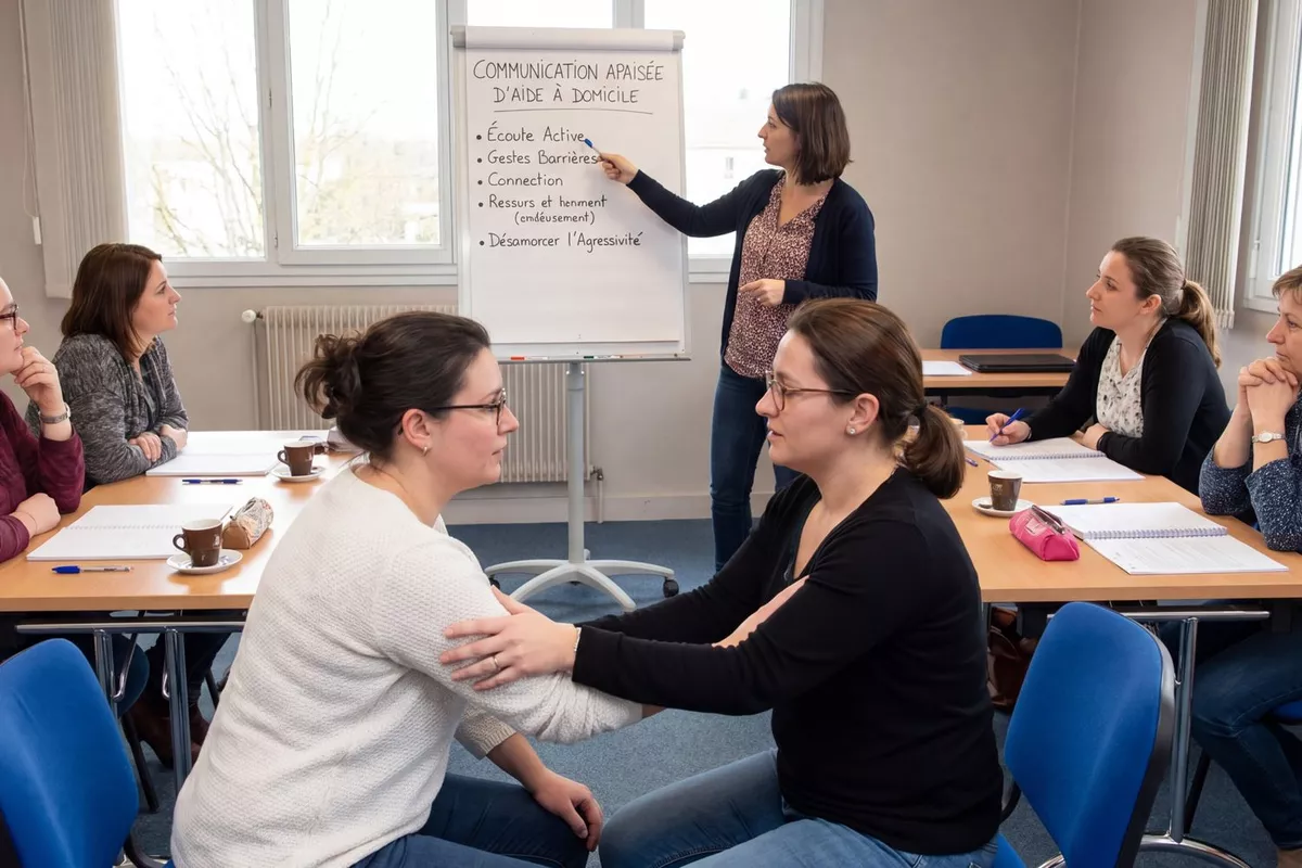 SAVOIRS DE BASES COMPETENCES CLES  : COMMUNICATION APAISEE  D AIDE  A DOMICILE  (7H  )   Distanciel)