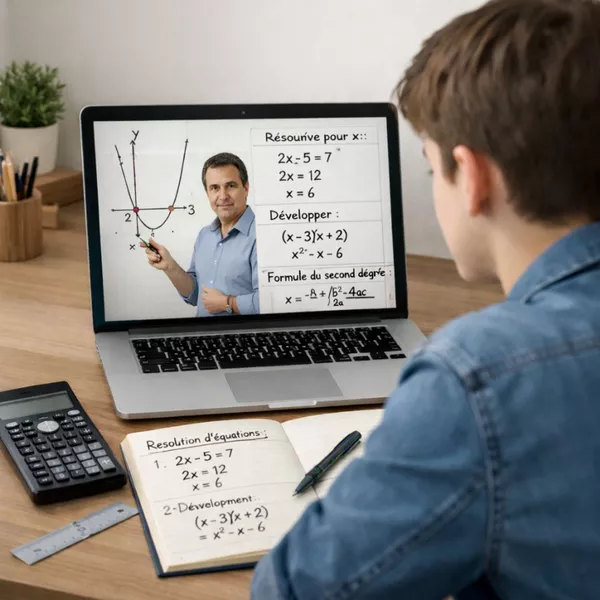 Prof de maths CNED en visio pour un accompagnement personnalisé et des progrès durables