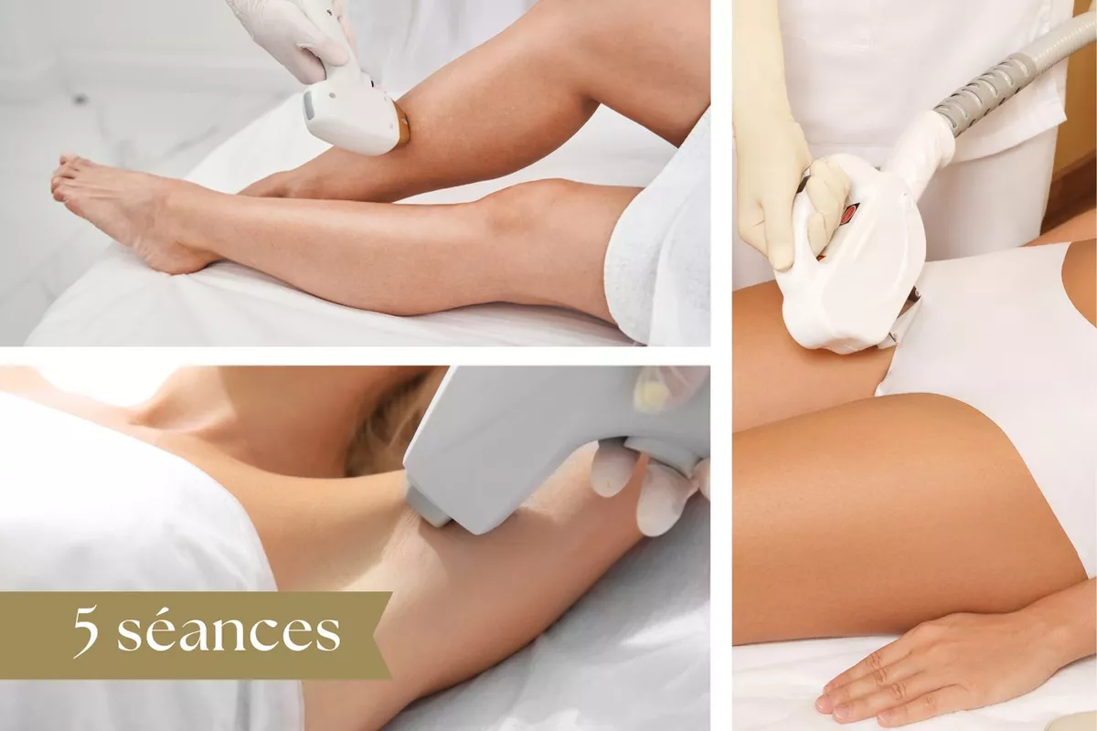 Forfait Épilation Laser 5 séances : Demi Jambes + Maillot simple + Aisselles
