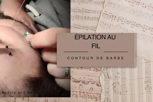 Épilation contour de barbe au fil