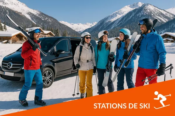 Transfert privé VTC Côte d'Azur vers les stations de ski (Isola 2000, Auron, Valberg, Gréolières-les-Neiges...)