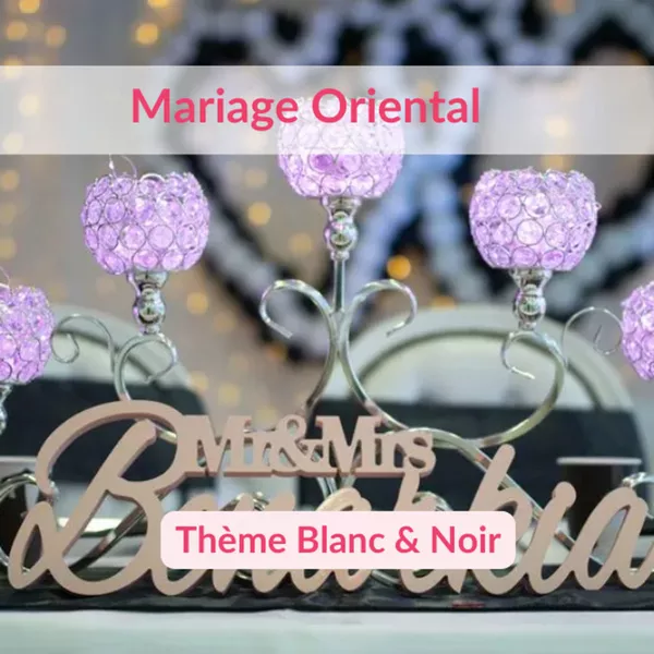 Mariage oriental noir et blanc : élégance contemporaine et traditions