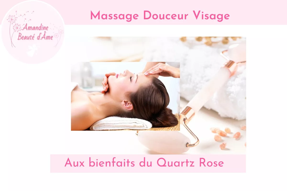 Massage bien-être du  visage quartz rose avec 1  soin énergétique