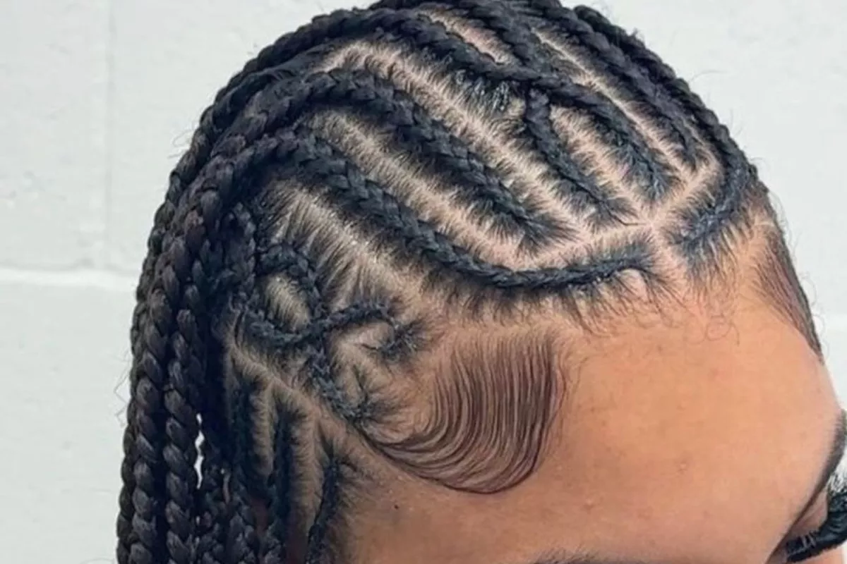 Braid derrière +natte collé devant