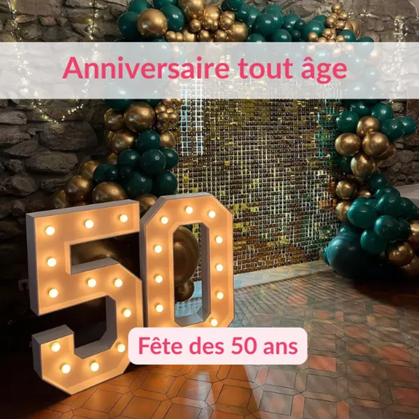 Décoration d’anniversaire pour célébrer les 50 ans avec style