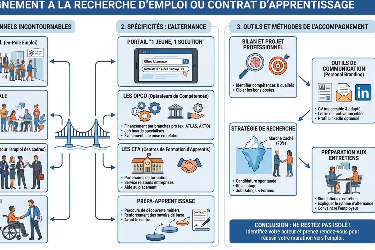ACCOMPAGNEMENT A LA RECHERCHE D’EMPLOI OU CONTRAT D’APPRENTISSAGE