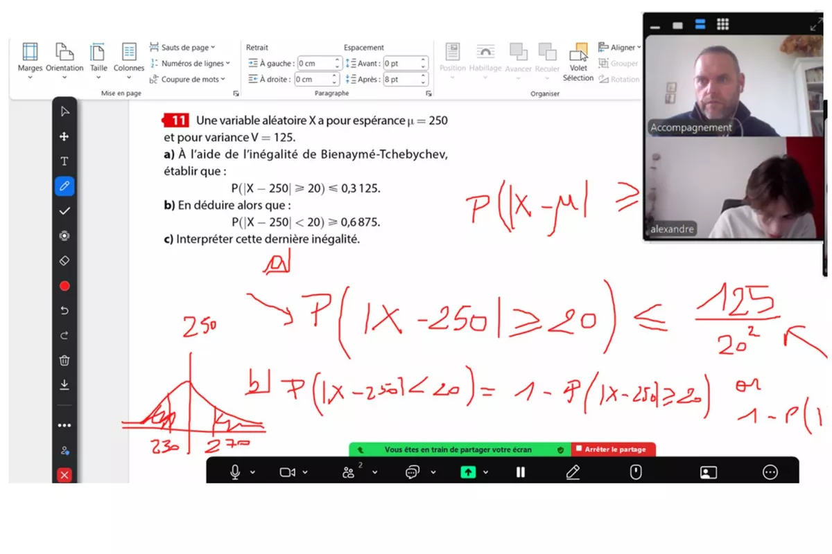 Abonnement suivi Maths 2 visio par semaine