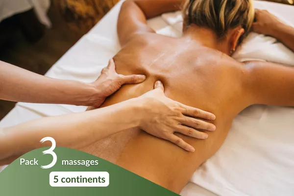 Pack 3 massages cinq continents
