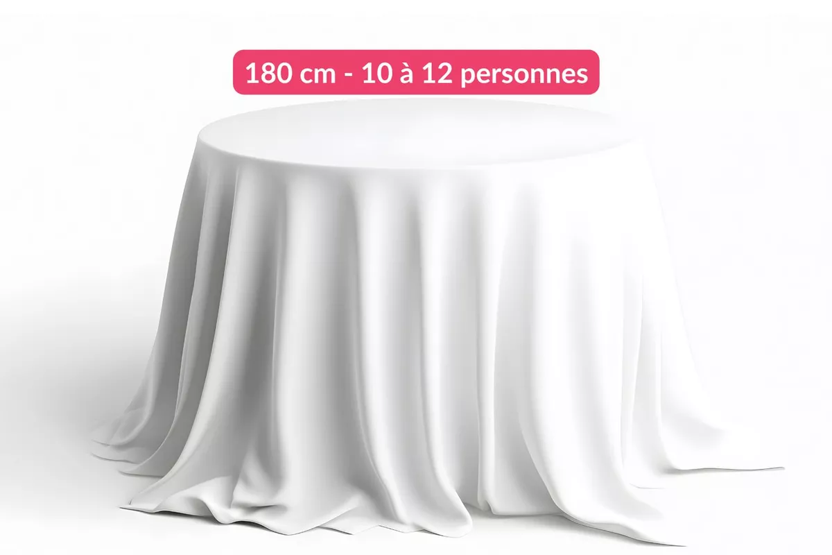 Location Tables rondes 180 cm - 10 à 12 personnes