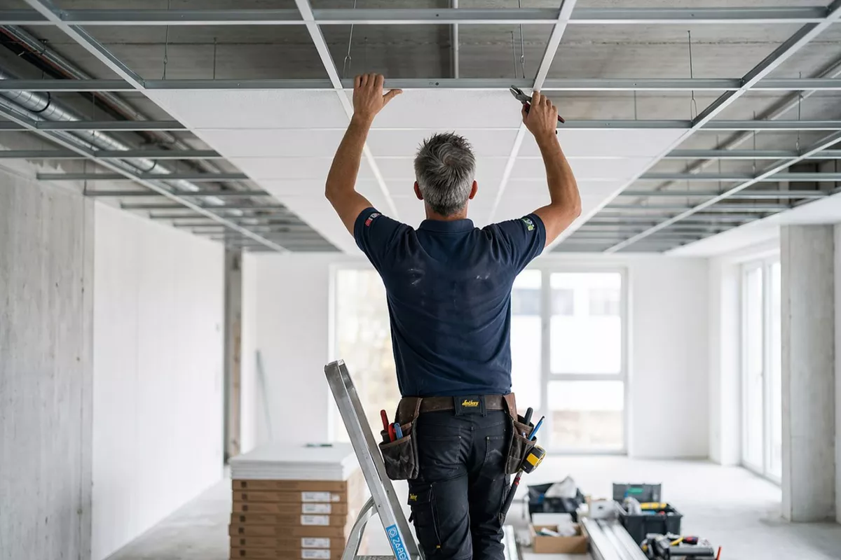 Pose de cloison, faux plafond et travaux d'isolation