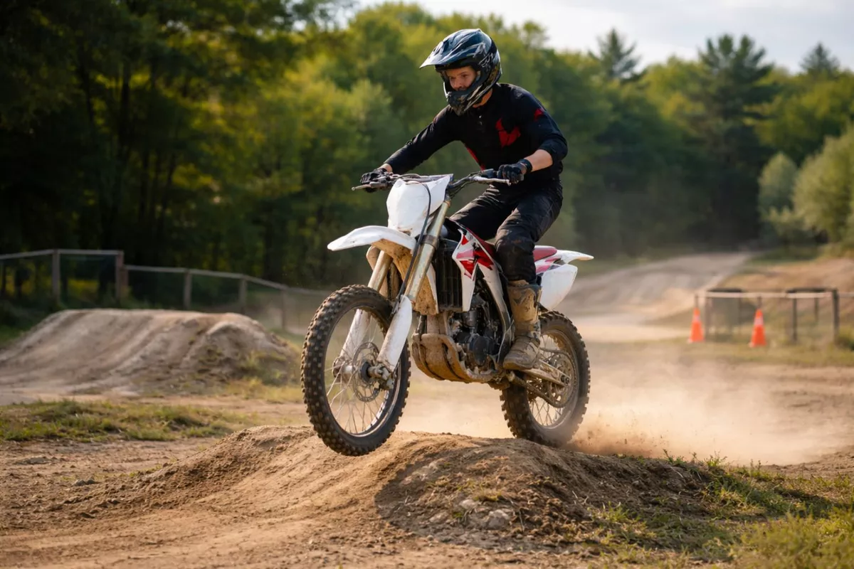 Cours moto-cross débutant+   — sans location (1h)