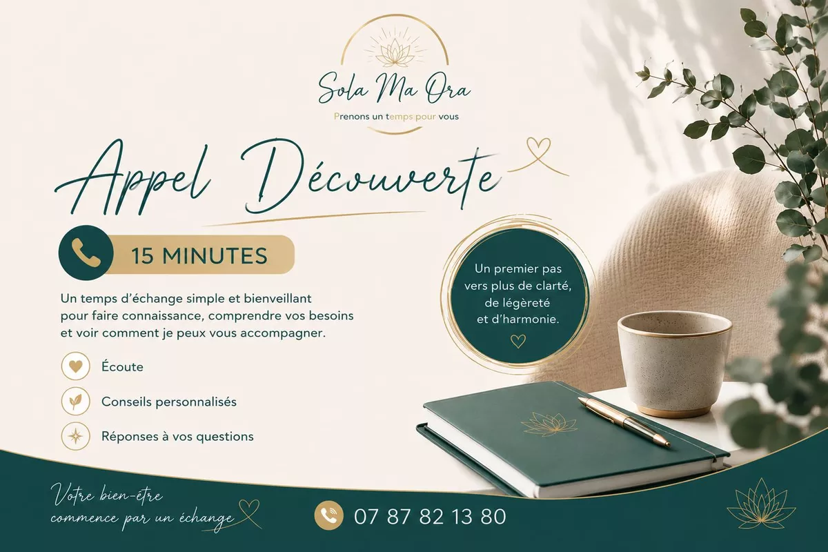 Appel Découverte offert 15 minutes