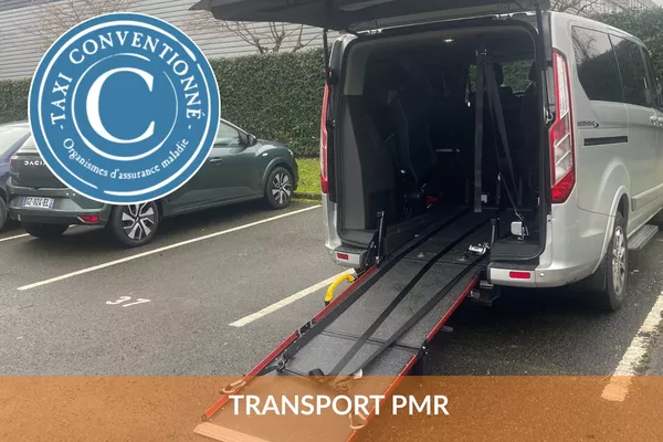 Taxi PMR – Transport en van pour personnes à mobilité réduite (fauteuil roulant électrique)