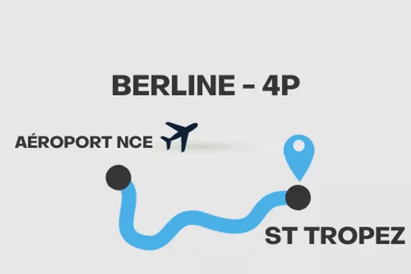 Transfert aéroport NCE - Saint Tropez (Berline 4P)