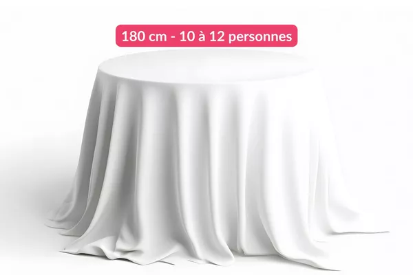 Location Tables rondes 180 cm - 10 à 12 personnes
