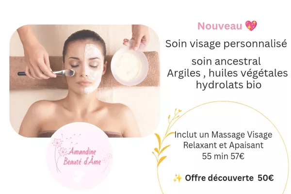 Nouveau Soin visage bio ancestral personnalisé bio 50€ au lieu de 57€