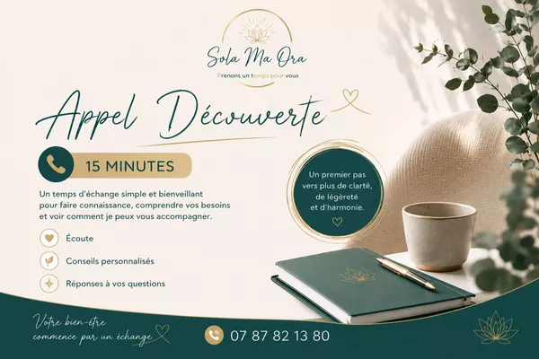 Appel Découverte offert 15 minutes