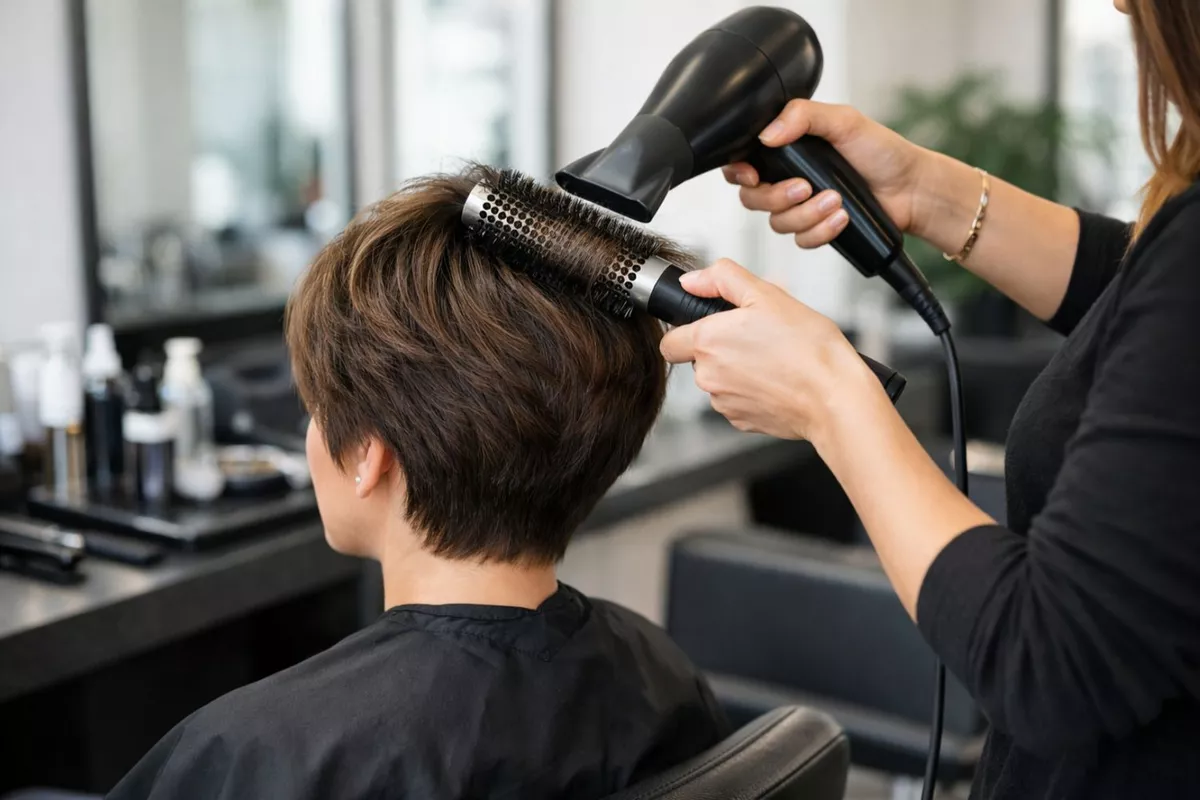 Shampoing + Brushing cheveux courts