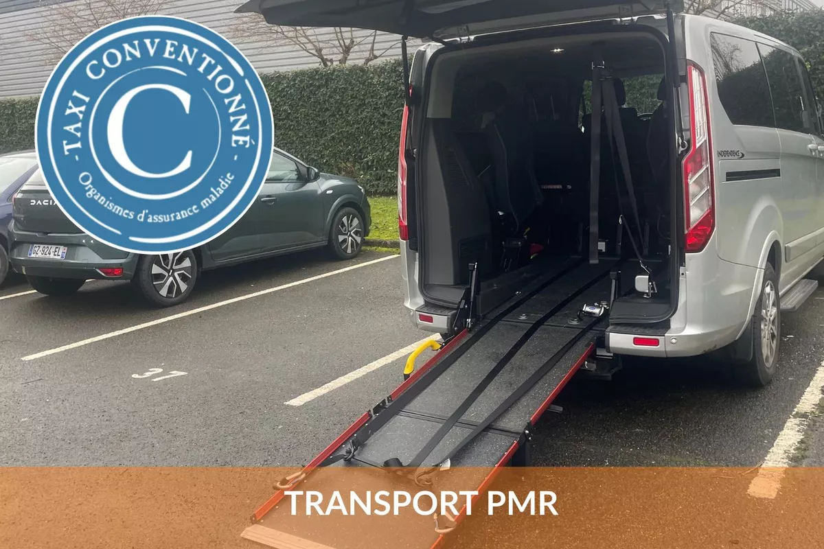 Taxi PMR – Transport en van pour personnes à mobilité réduite (fauteuil roulant électrique)