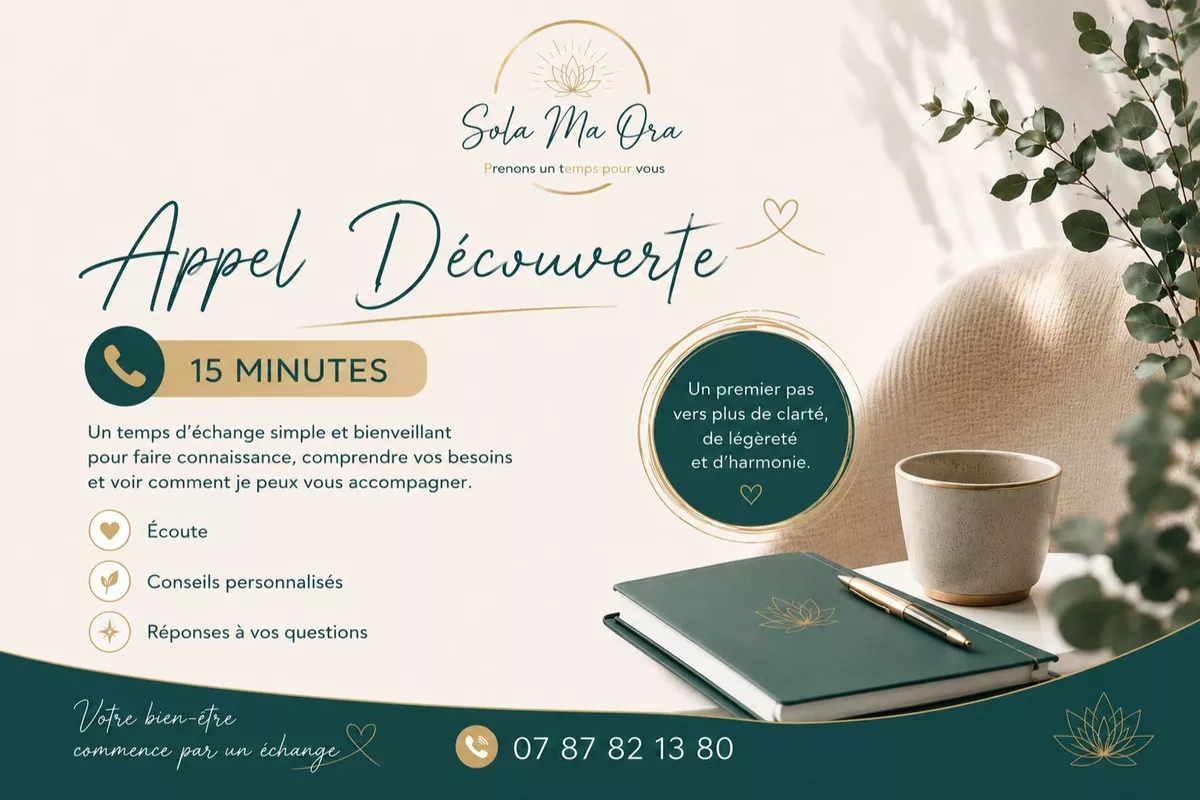 Appel Découverte offert 15 minutes