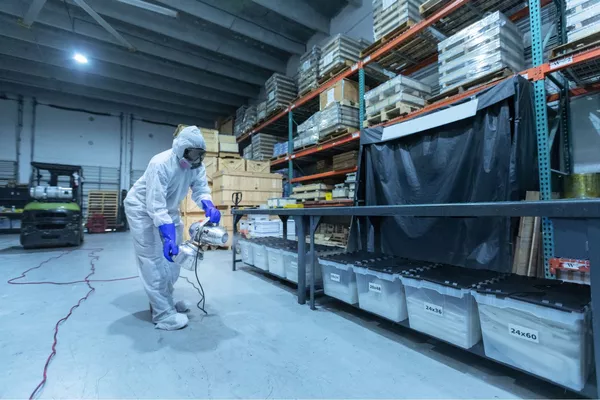 Désinfection des espaces de travail