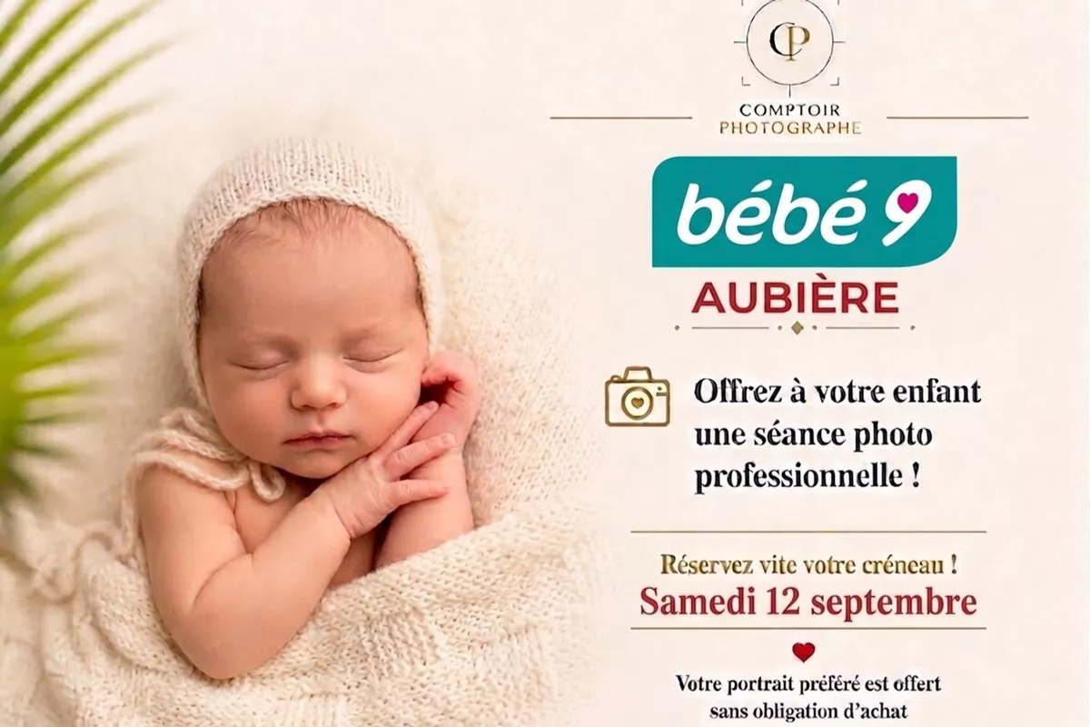 Bébé 9  AUBIERE - Séance photo offerte sans obligation d'achat -samedi 12 septembre