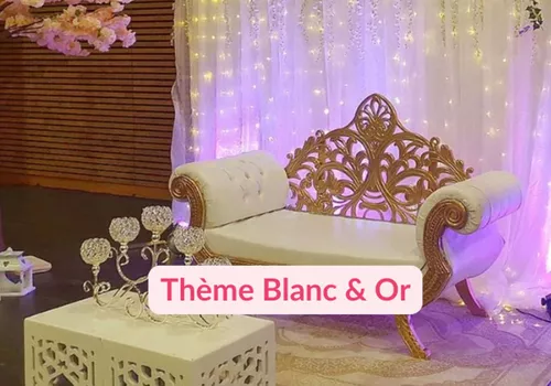 Mariage oriental au style blanc et doré : entre modernité et héritage