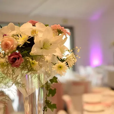 Décoration de mariage occidental en teintes pastel