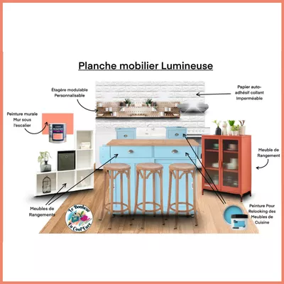 Cuisine Colorée & Conviviale – Aménagement Intérieur Moderne