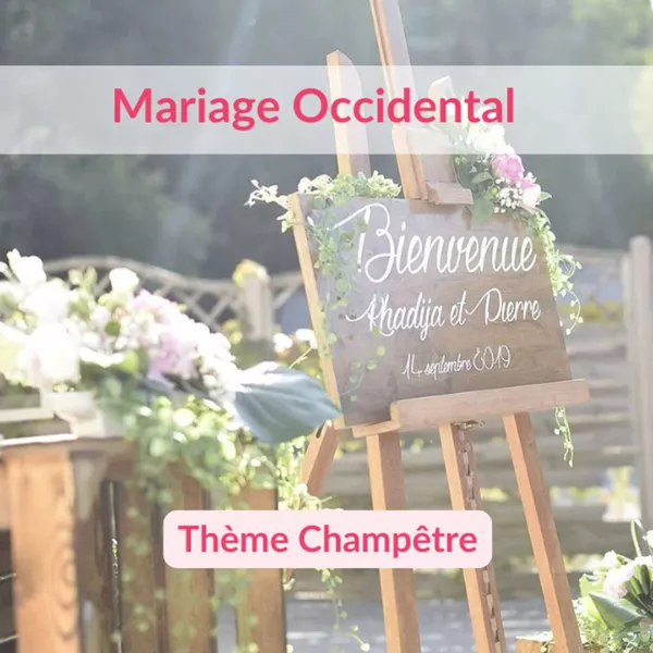 Mariage occidental au style champêtre : nature & authenticité