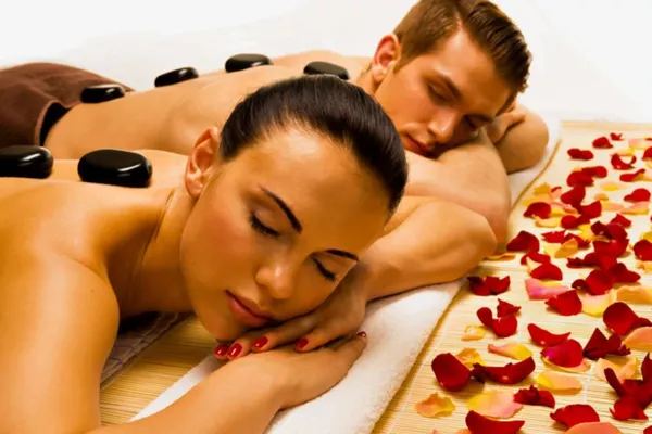 Massage duo pierres chaudes