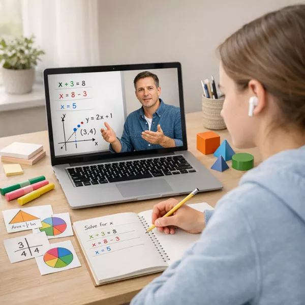 Cours de maths pour dyslexique en visio : pédagogie adaptée