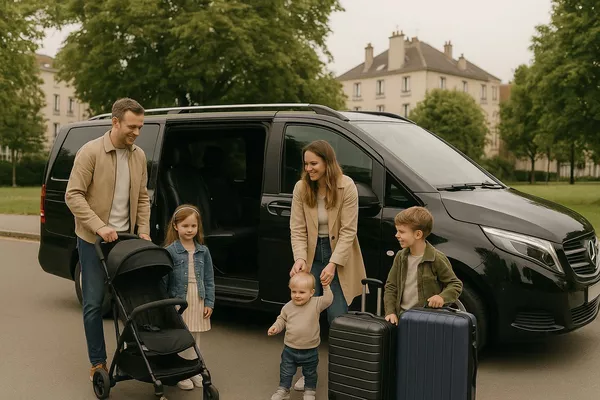 Transport en VTC Van pour familles