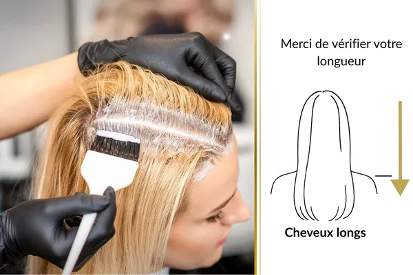 Couleur racine avec brushing inclus - Cheveux longs
