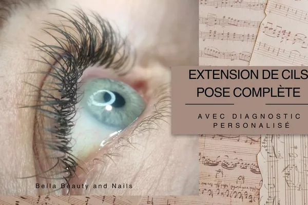 Extension de cils pose complète (cil à cils) avec diagnostic personnalisé