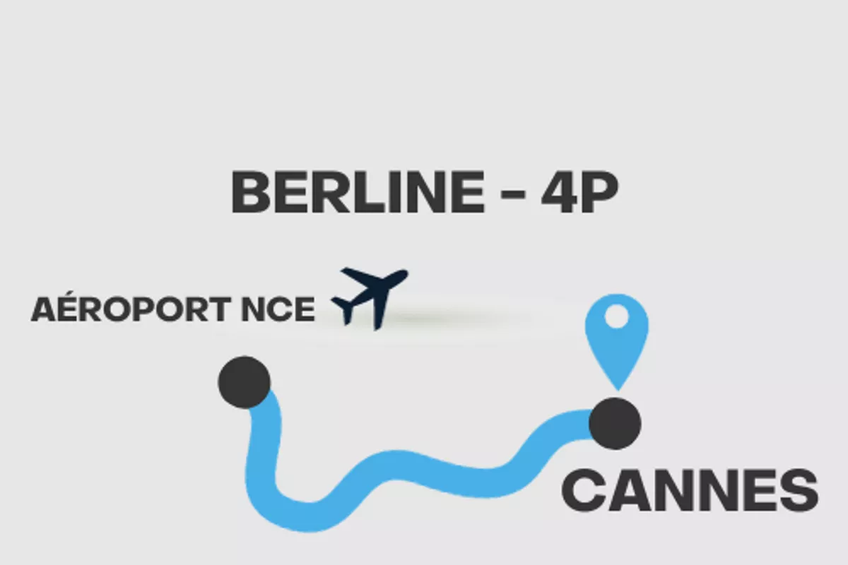 Transfert aéroport NCE - Cannes (Berline 4P)