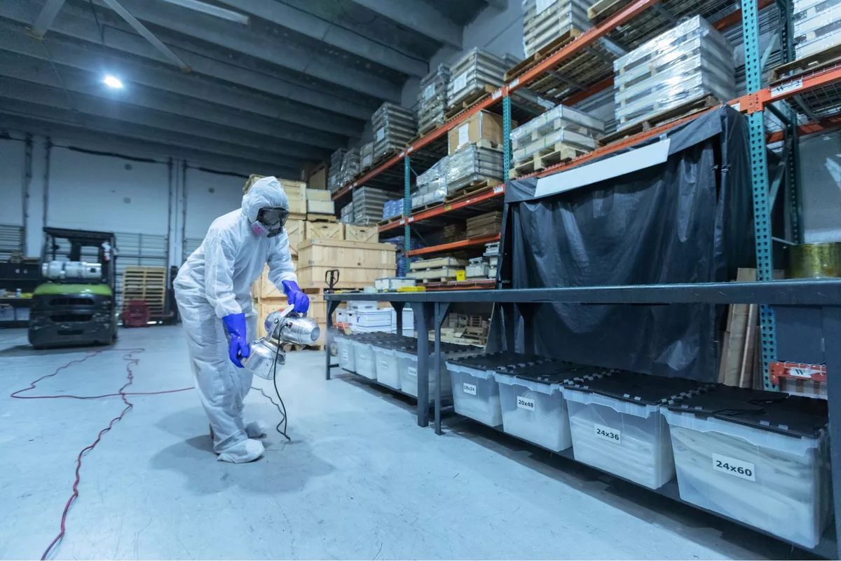 Désinfection des espaces de travail